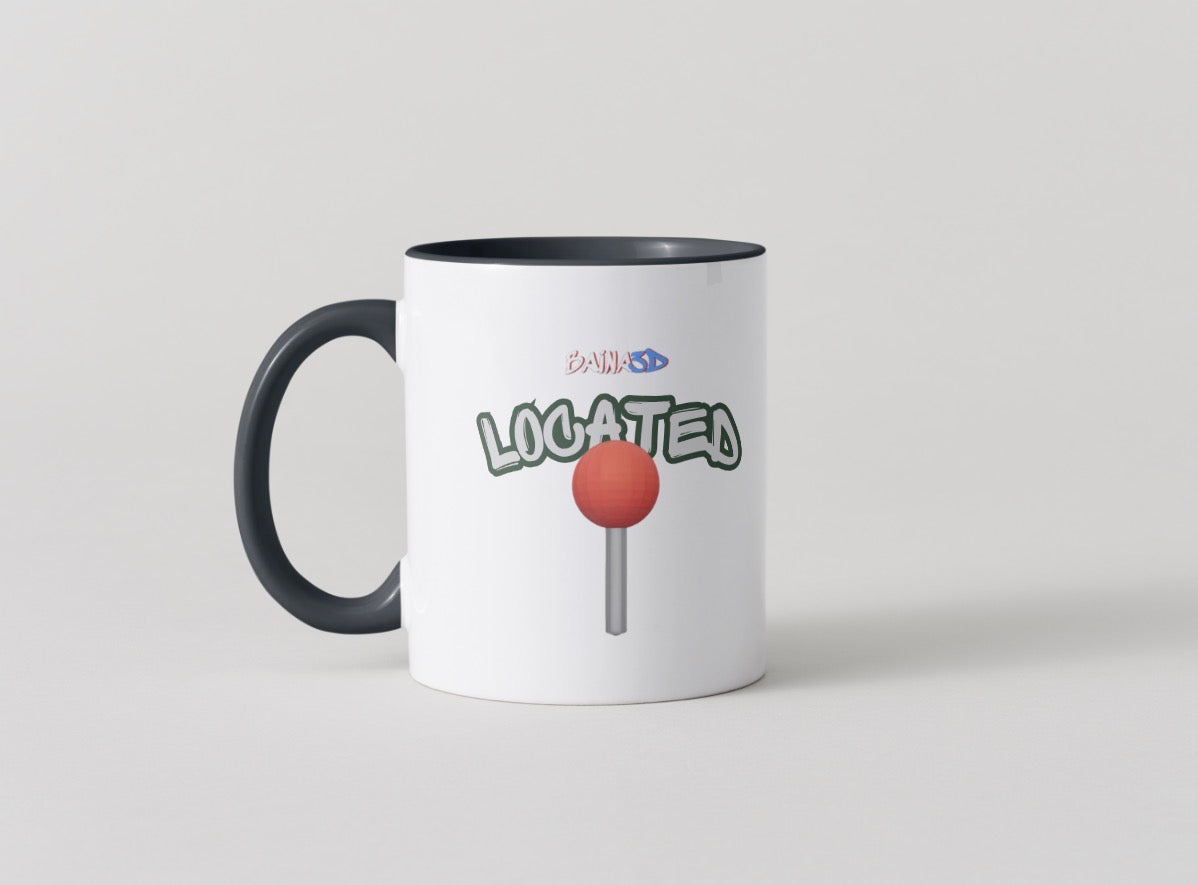 Baina3D “LOCATED” Ceramic Mug - Black