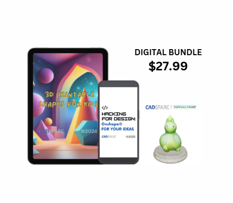 BUNDLE, 3D PRINTABLE, EBOOKS: 3D PRINTABLE SHAPES FOR KIDS, HACKING FOR DESIGN
